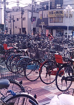 自転車置き場の混雑